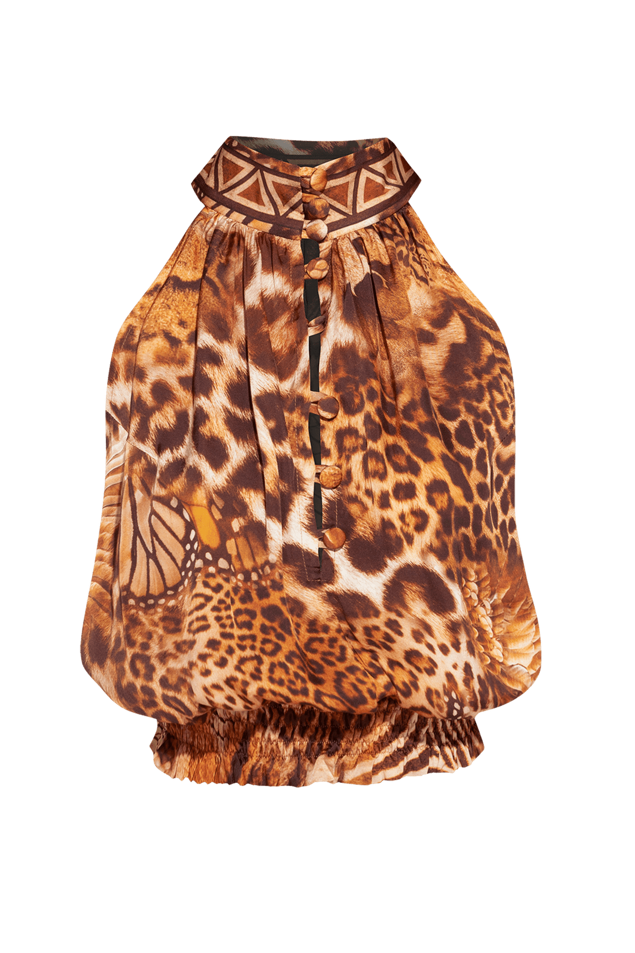 SATIN VISCOSE CROP TOP  - LEO SAND JIORO КРОП ТОП ОТ ЛЪСКАВА ВИСКОЗА - LEO SAND JIORO