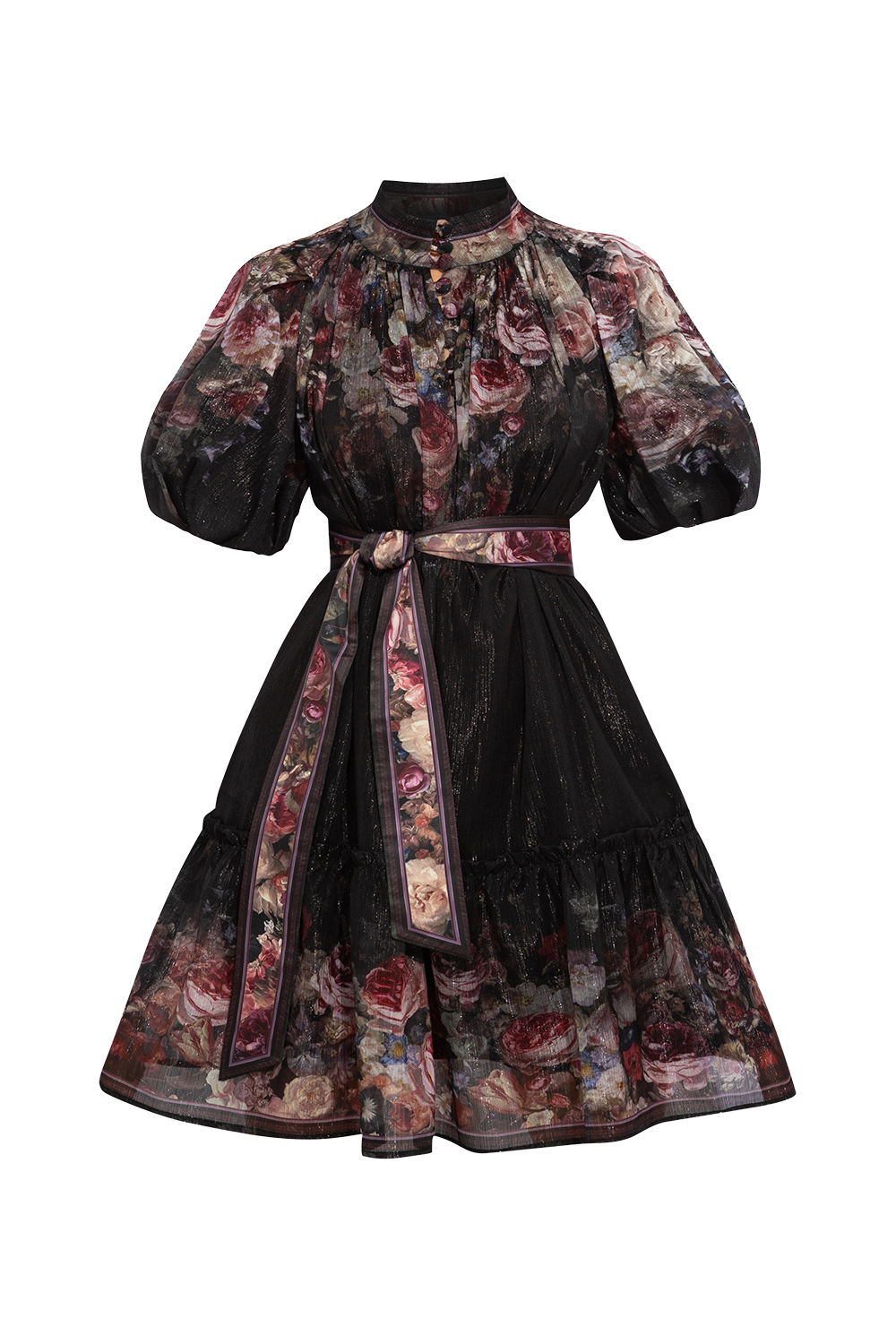 DRESS WITH PUFF SLEEVE - VINTAGE FLOWERS