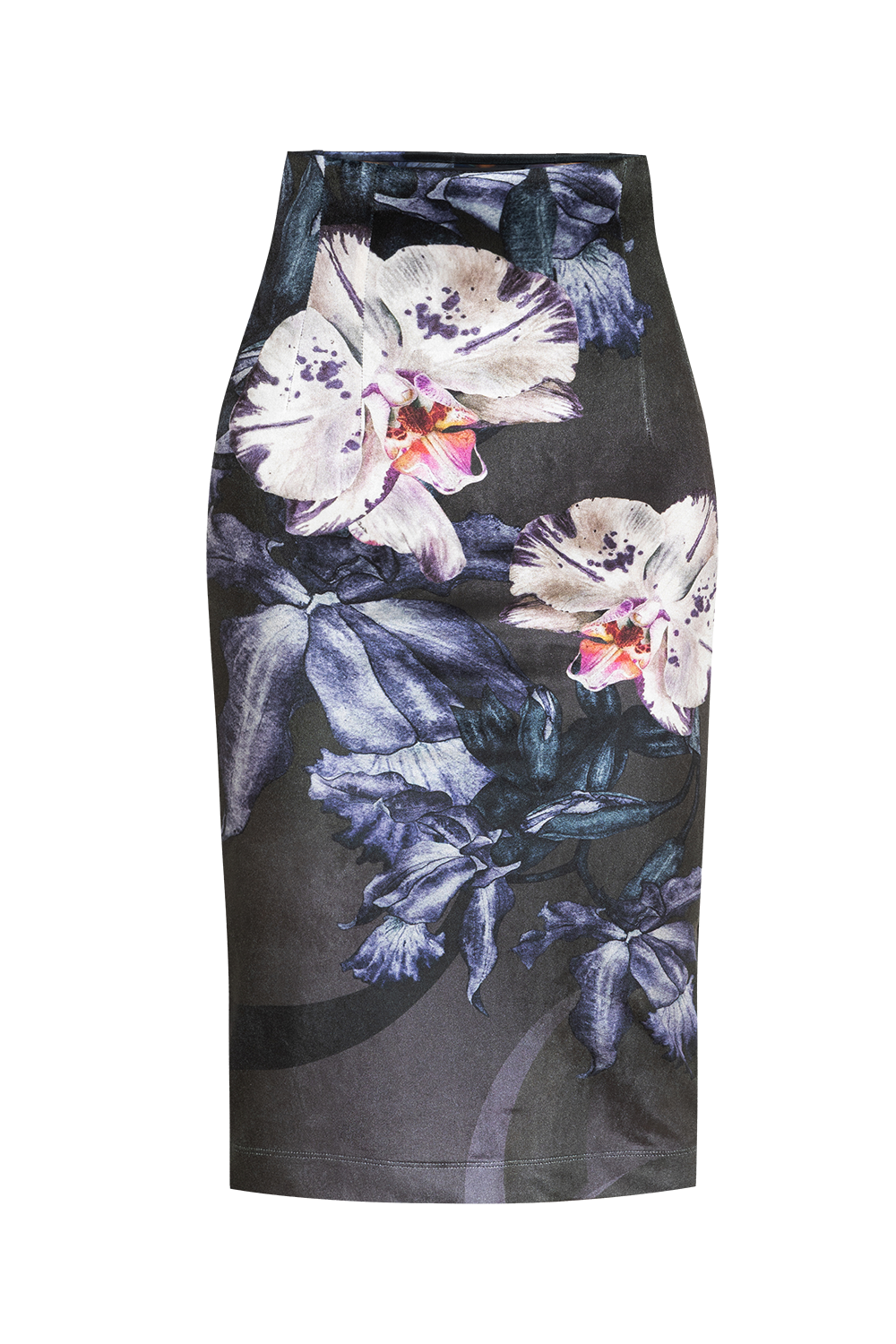 KNEE-LENGTH VELVET SKIRT -  ORCHID ICE JIORO ПОЛА ДО КОЛЯНОТО ОТ КАДИФЕ - ORCHID ICE JIORO