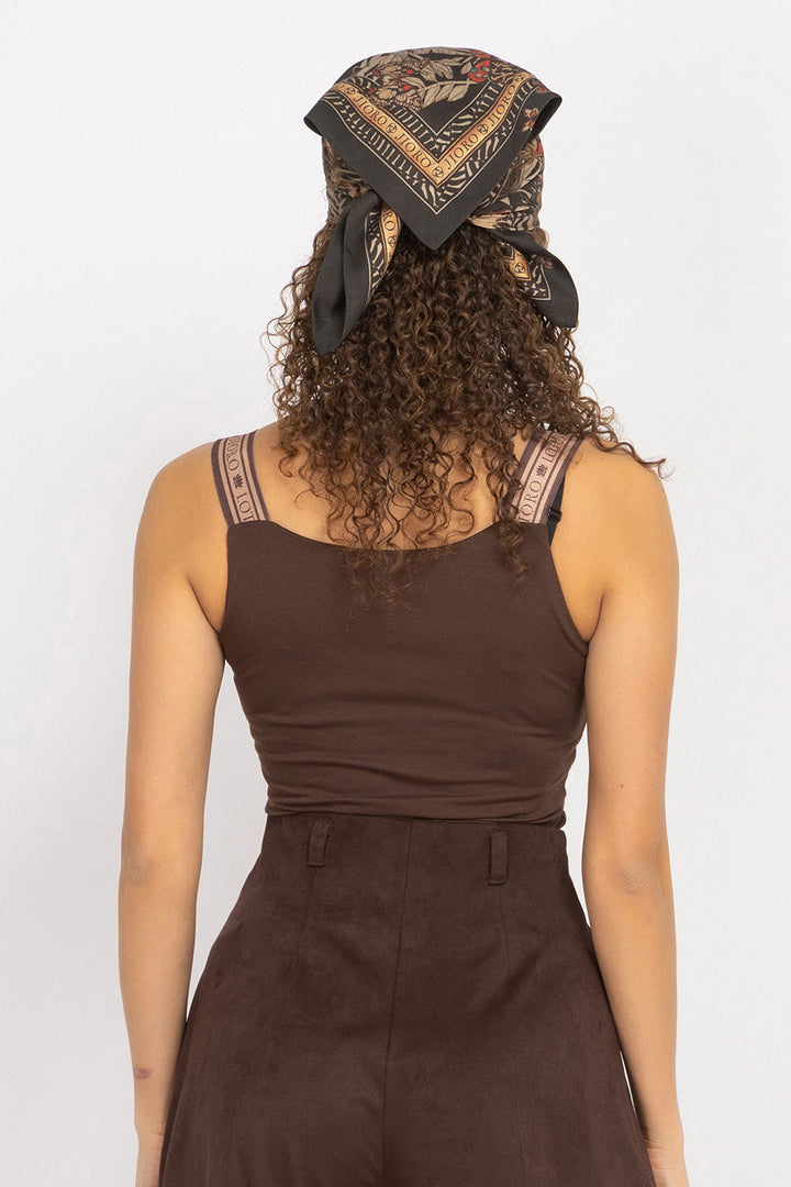 SQUARE VISCOSE HEADSCARF - MIDNIGHT BUTTERFLIES - Fashion Roots