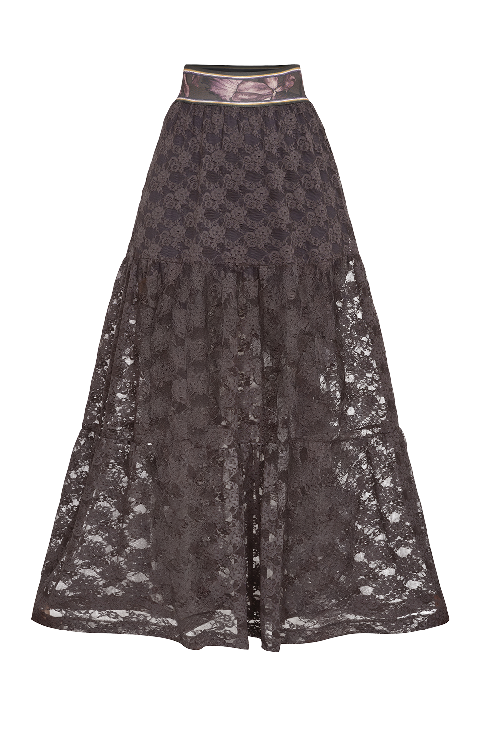 ESPRESSO BOHO LACE SKIRT WITH SHORT LINING - ESSENTIALS