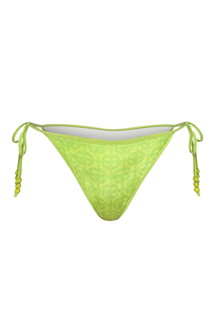 VELVET SWIM BOTTOM - ACID GREEN LOGO JIORO ДОЛНИЩЕ ОТ КАДИФЕ - ACID GREEN LOGO JIORO