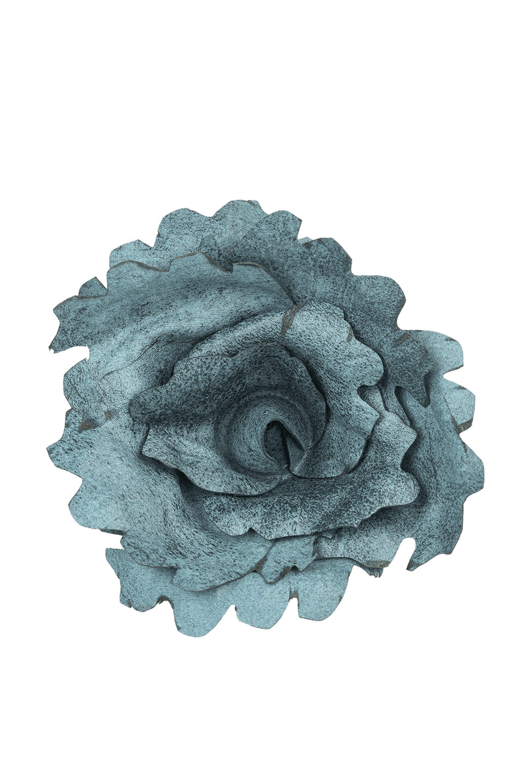 SMALL SUEDE-LOOK BLUE ROSE BROOCH JIORO РЪЧНО ИЗРАБОТЕНА БРОШКА ОТ ВЕЛУР МАЛКО ЦВЕТЕ В АЗУРНО СИНЬО JIORO