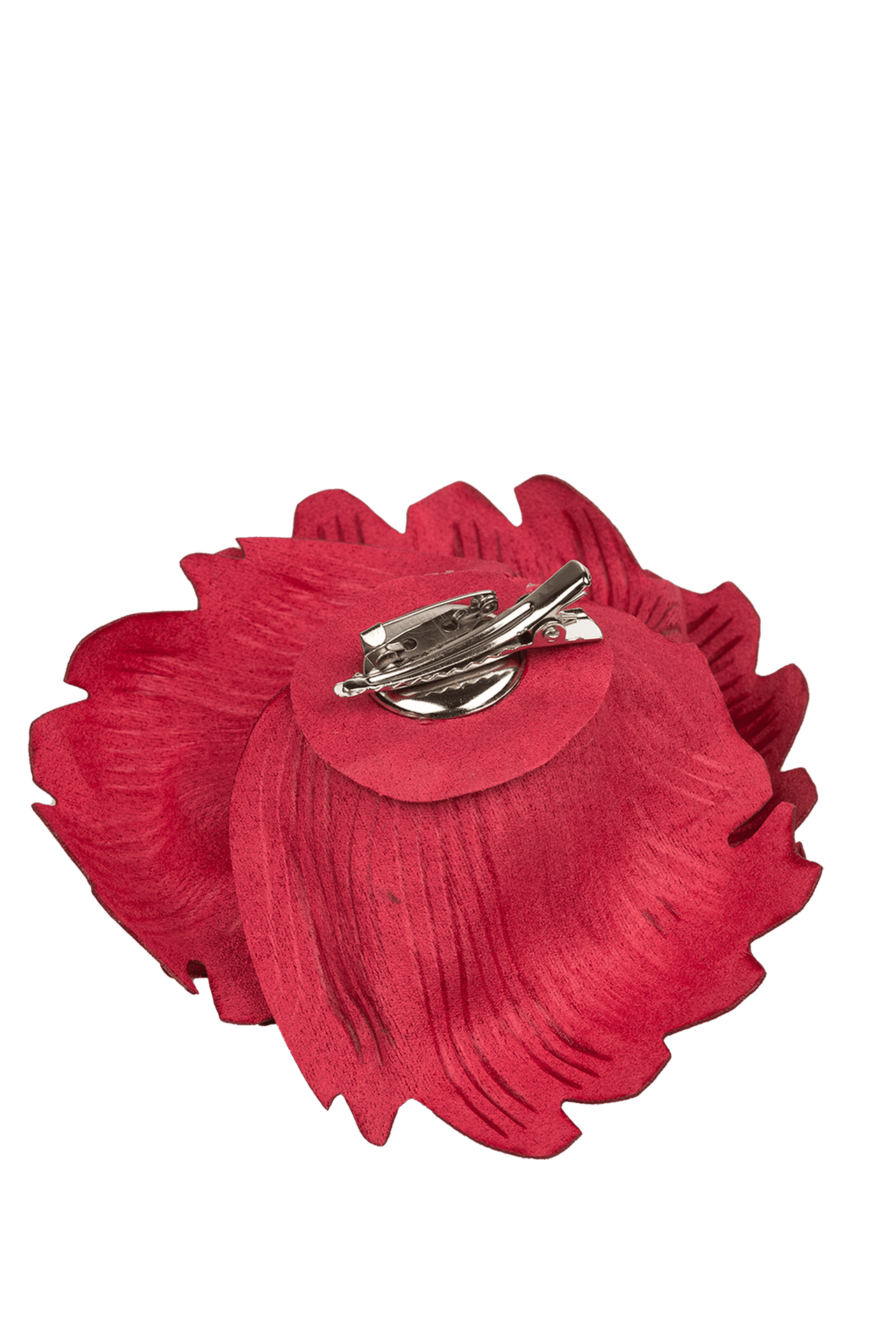 PETITE BROCHE ROSE CYCLAMEN ASPECT DAIM