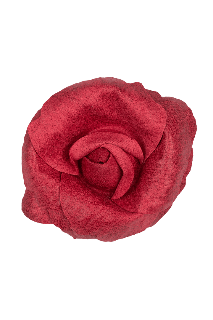 SMALL SUEDE-LOOK CYCLAMEN ROSE BROOCH - Fashion Roots