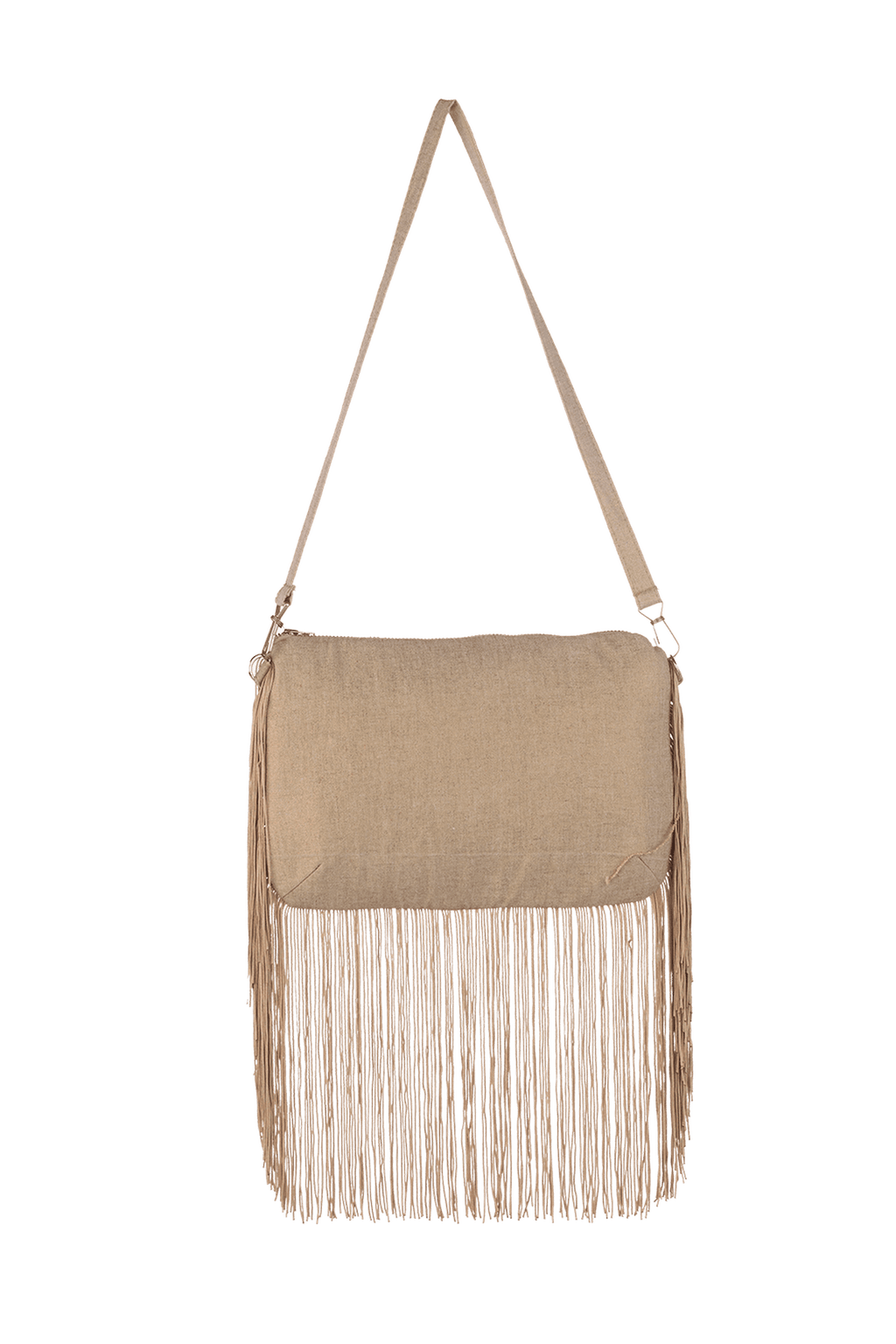 CLUTCH IN GOLDEN LINEN - ESSENTIALS - Fashion Roots
