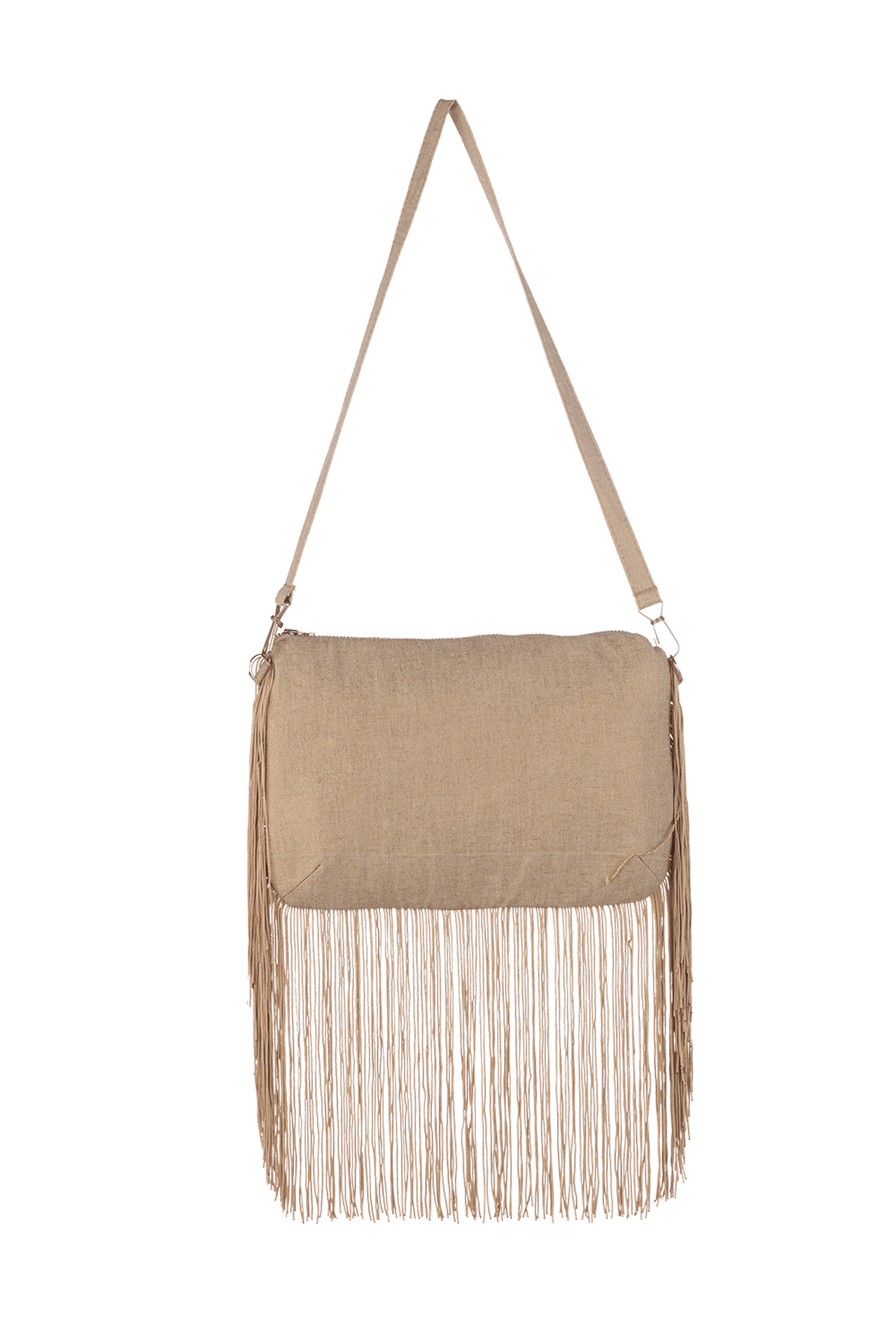 CLUTCH IN GOLDEN LINEN - ESSENTIALS - Fashion Roots