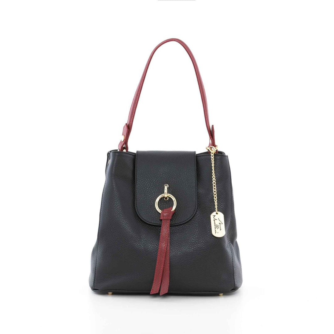 Marianna - WB390817-BLACK+BORDO (D28+D10)