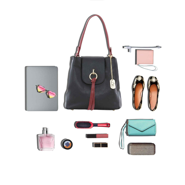 Marianna - WB390817-BLACK+BORDO (D28+D10)
