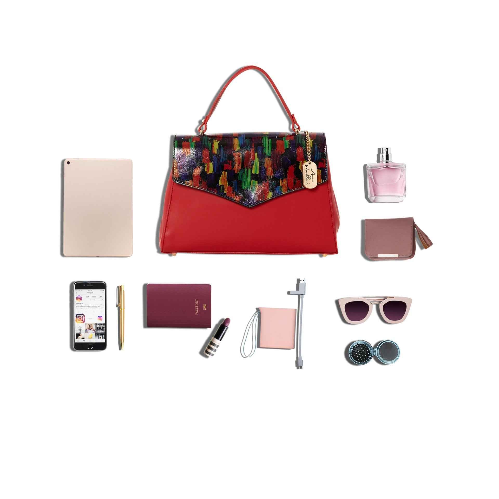Anna Signature #018 - WB390823-RED (L214)+MULTIBRGHT BLACK