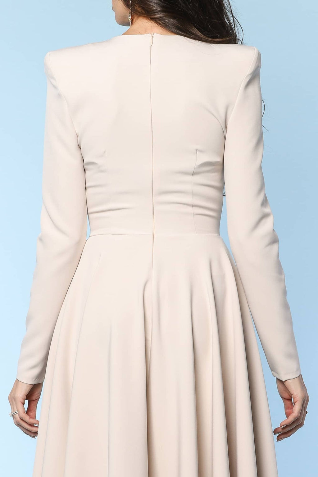 YVN MOVIE STAR A-LINE BUTTONS DETAILS MIDI DRESS