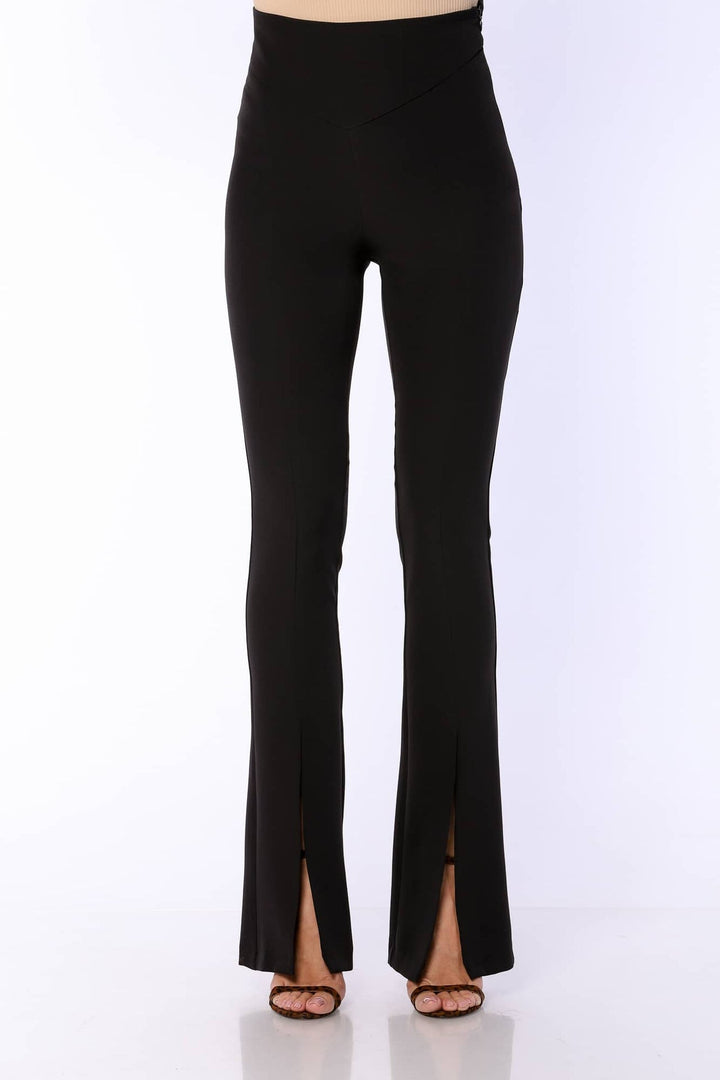 YVN FRONT SLIT FLARED PANTS - Fashion Roots