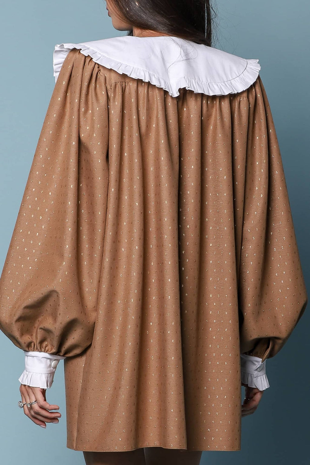 YVN VICTORIA VINTAGE DETAILS LOOSE-FIT MINI DRESS