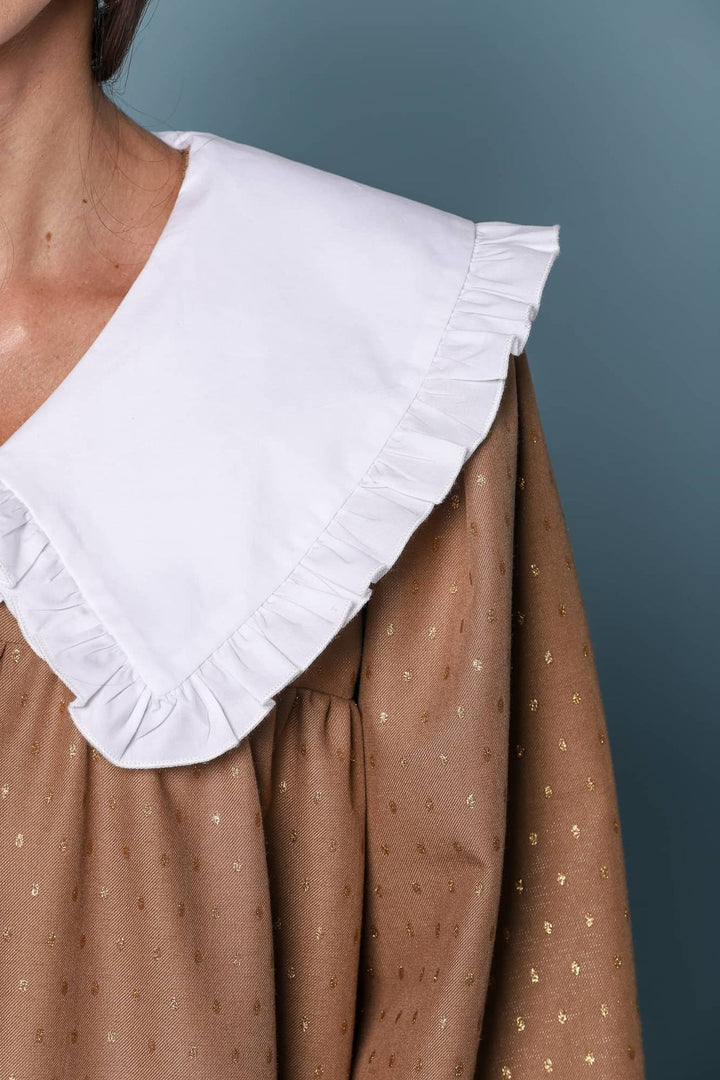 YVN VICTORIA VINTAGE DETAILS LOOSE-FIT MINI DRESS - Fashion Roots