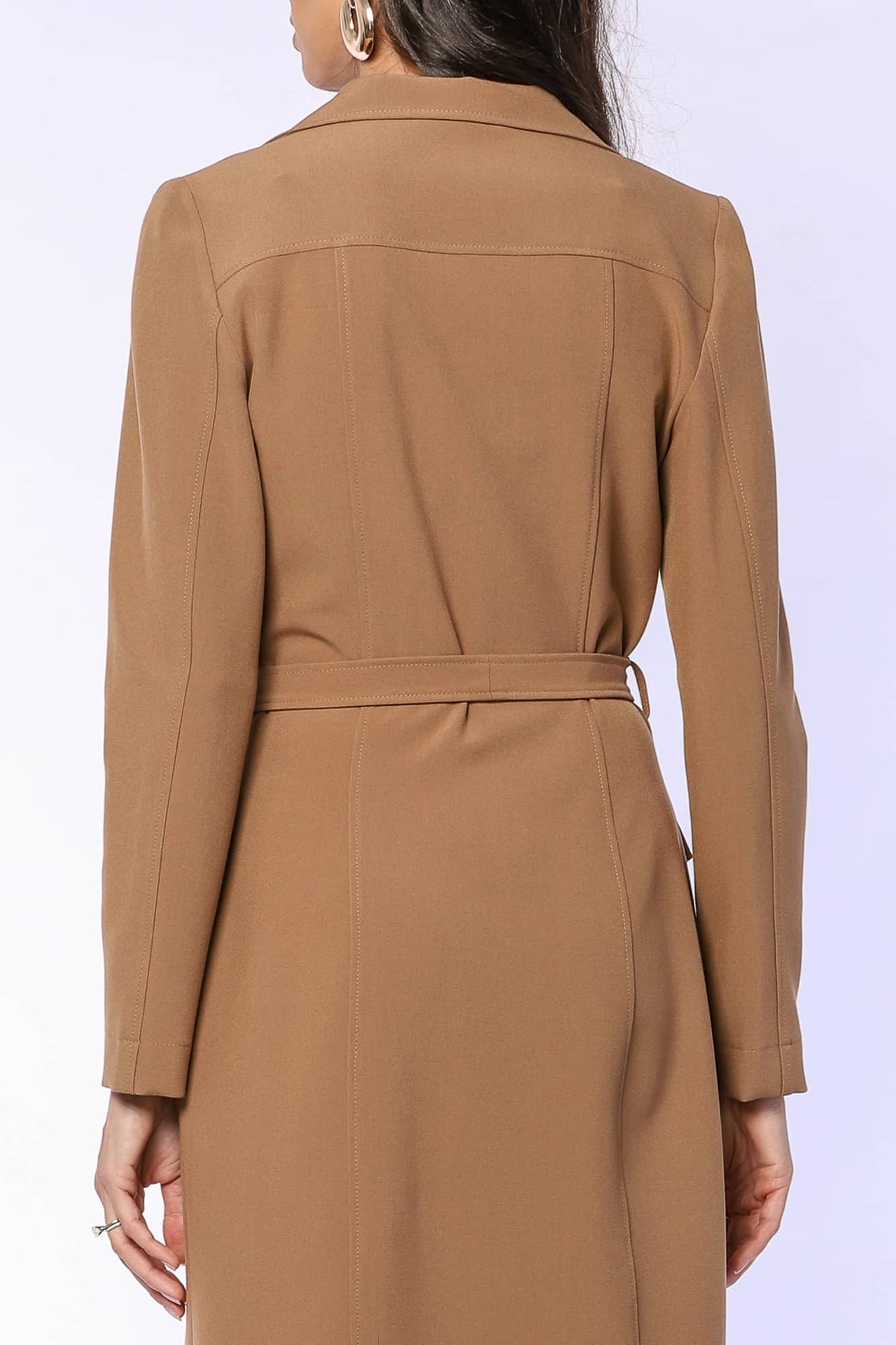 YVN BELTED BUTTON-UP DRESS