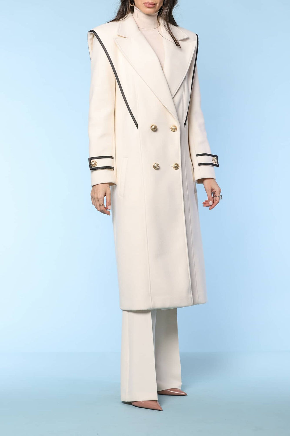 YVN POWER STATEMENT LONG COAT - Fashion Roots