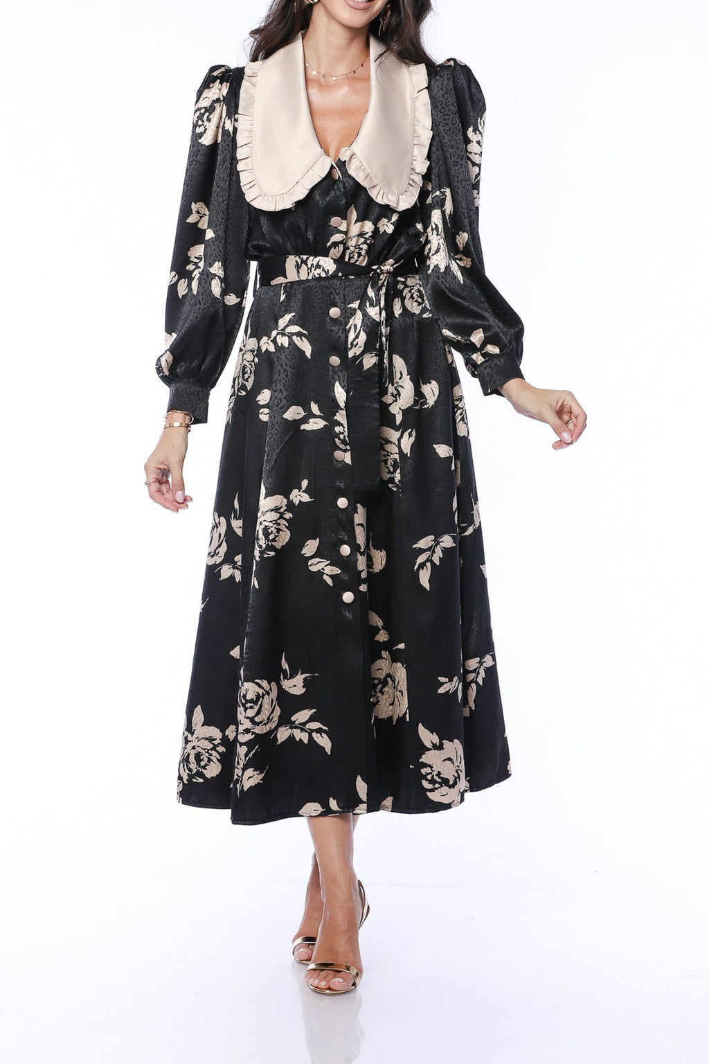 YVN FALL MOSS MIDI DRESS