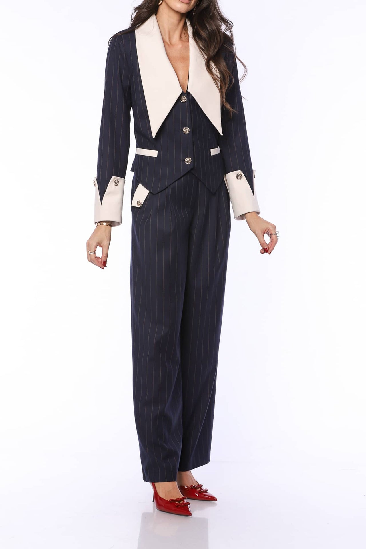 BLAZER YVN TWILIHT GROWN AVEC COL POINTU