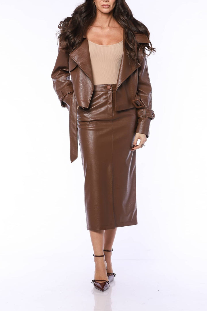 YVN TABACCO MIDI SKIRT - Fashion Roots