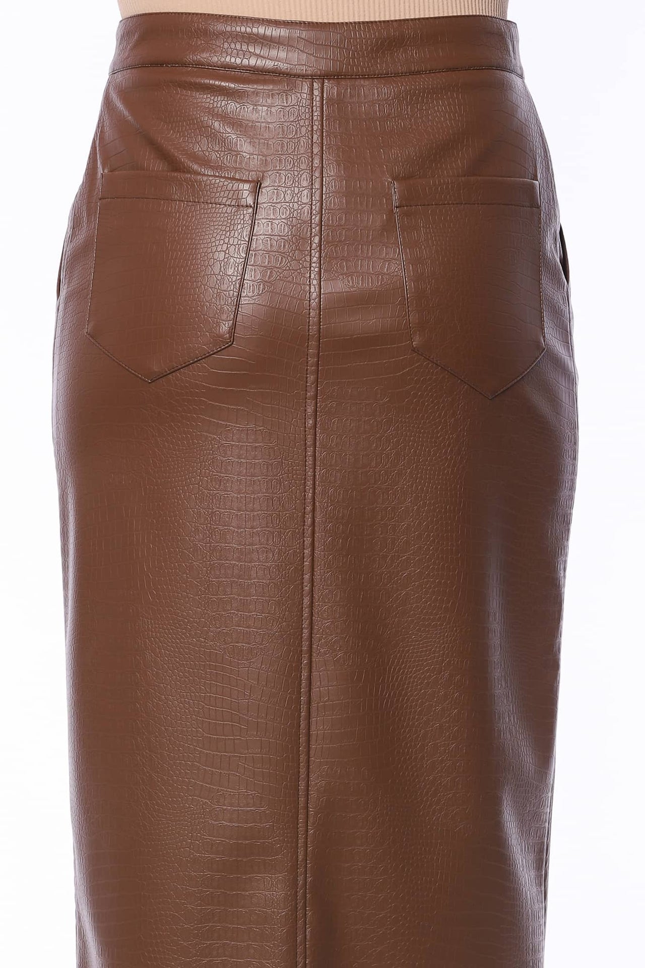 JUPE MIDI YVN TABACCO