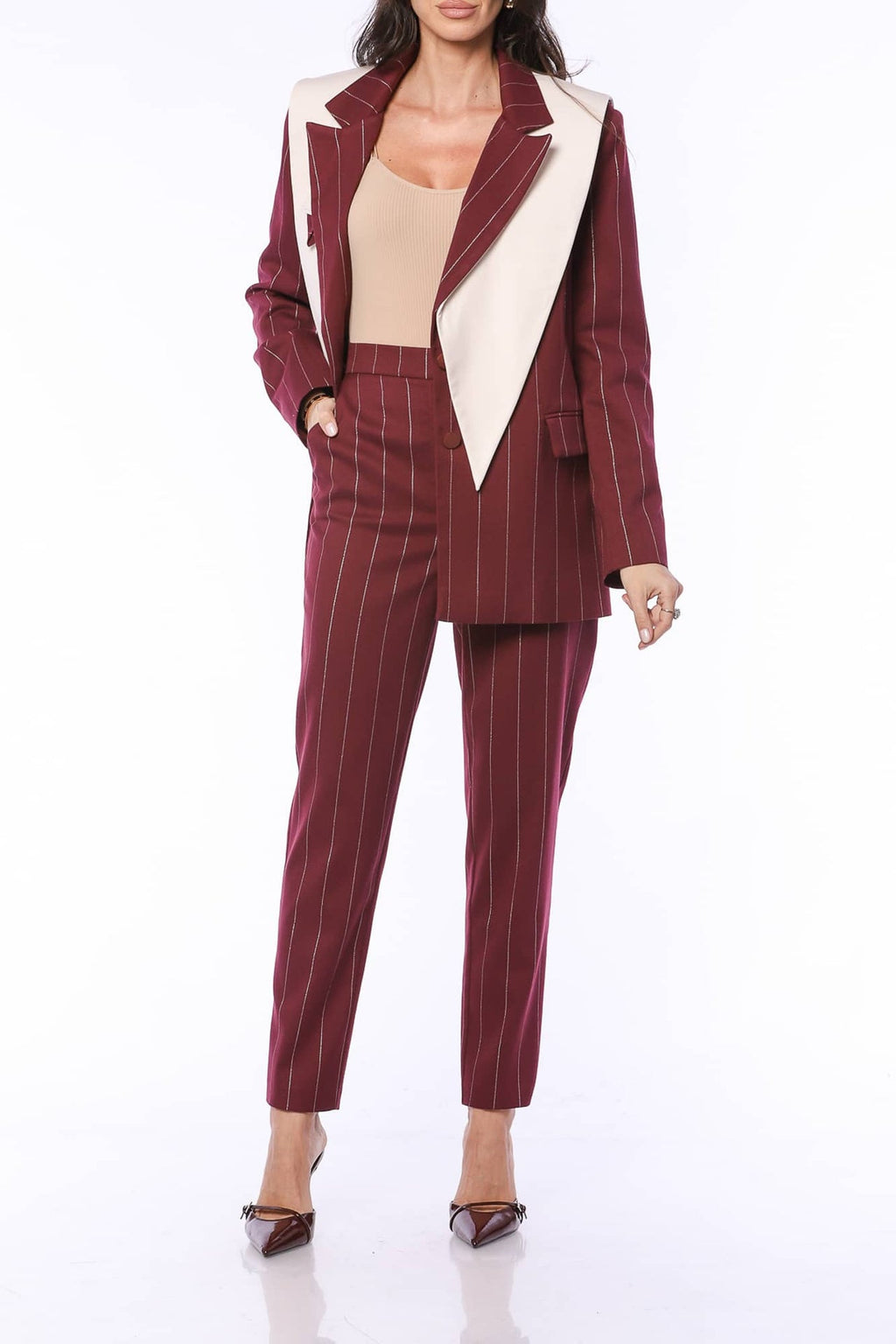 Sophisticated Straight Striped Pants