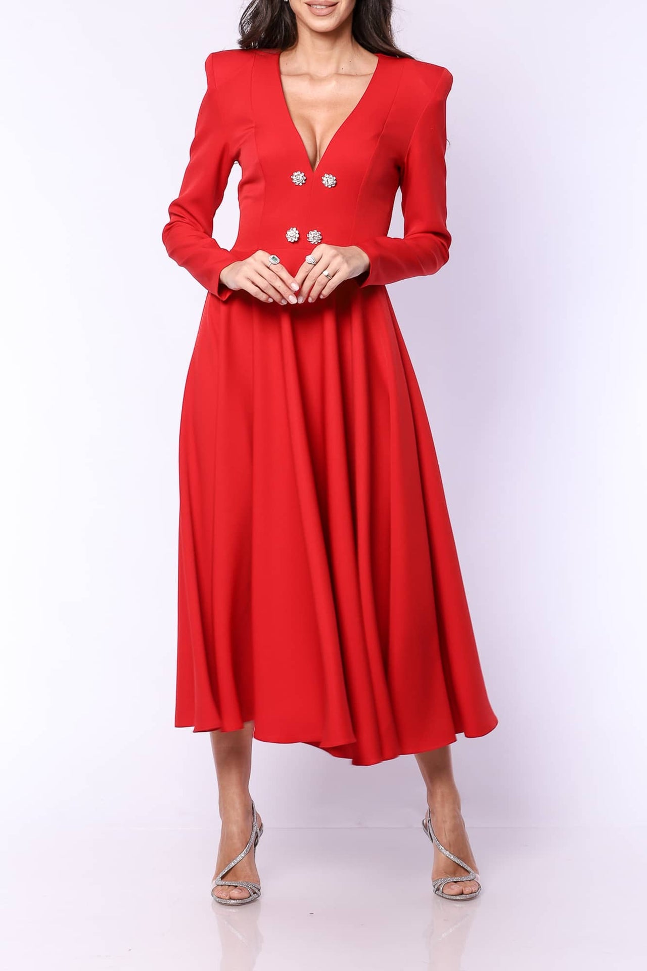 YVN ELEGANCE IN MOTION MIDI DRESS