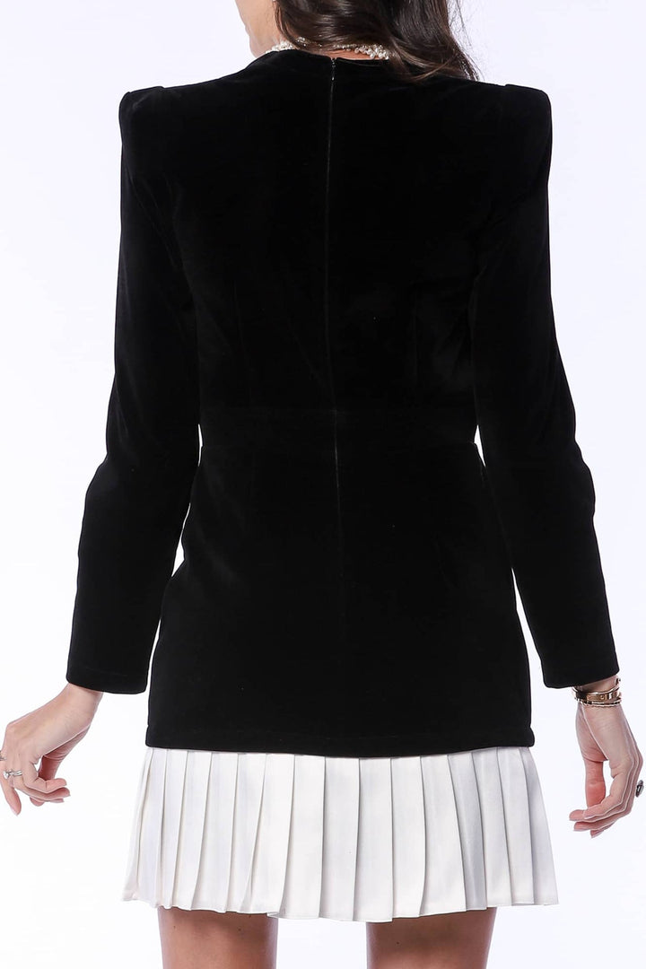 YVN NOIR &amp; BLANC MINI DRESS - Fashion Roots