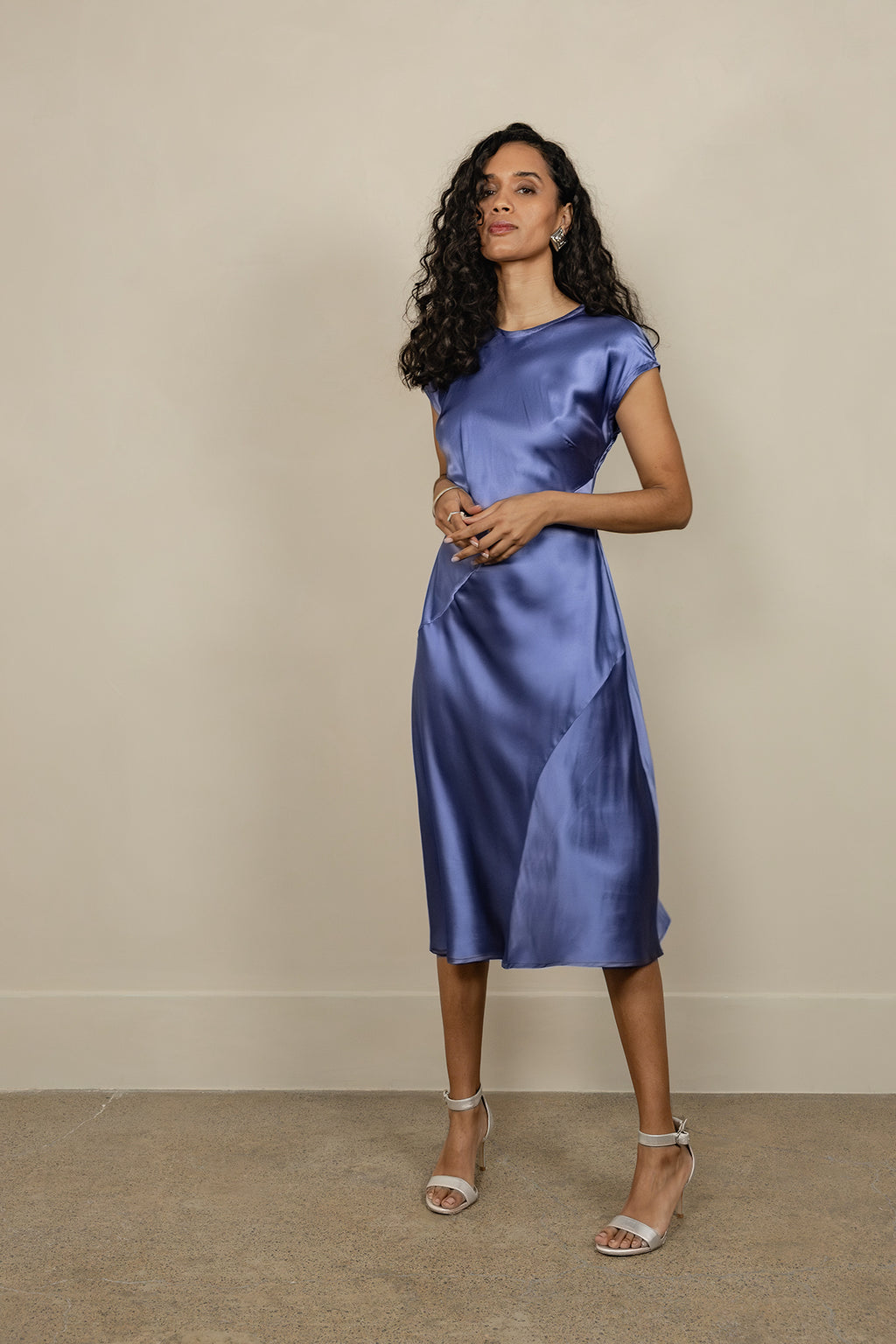 ROBE EN SOIE COUPE EN BIAIS CHLOE 