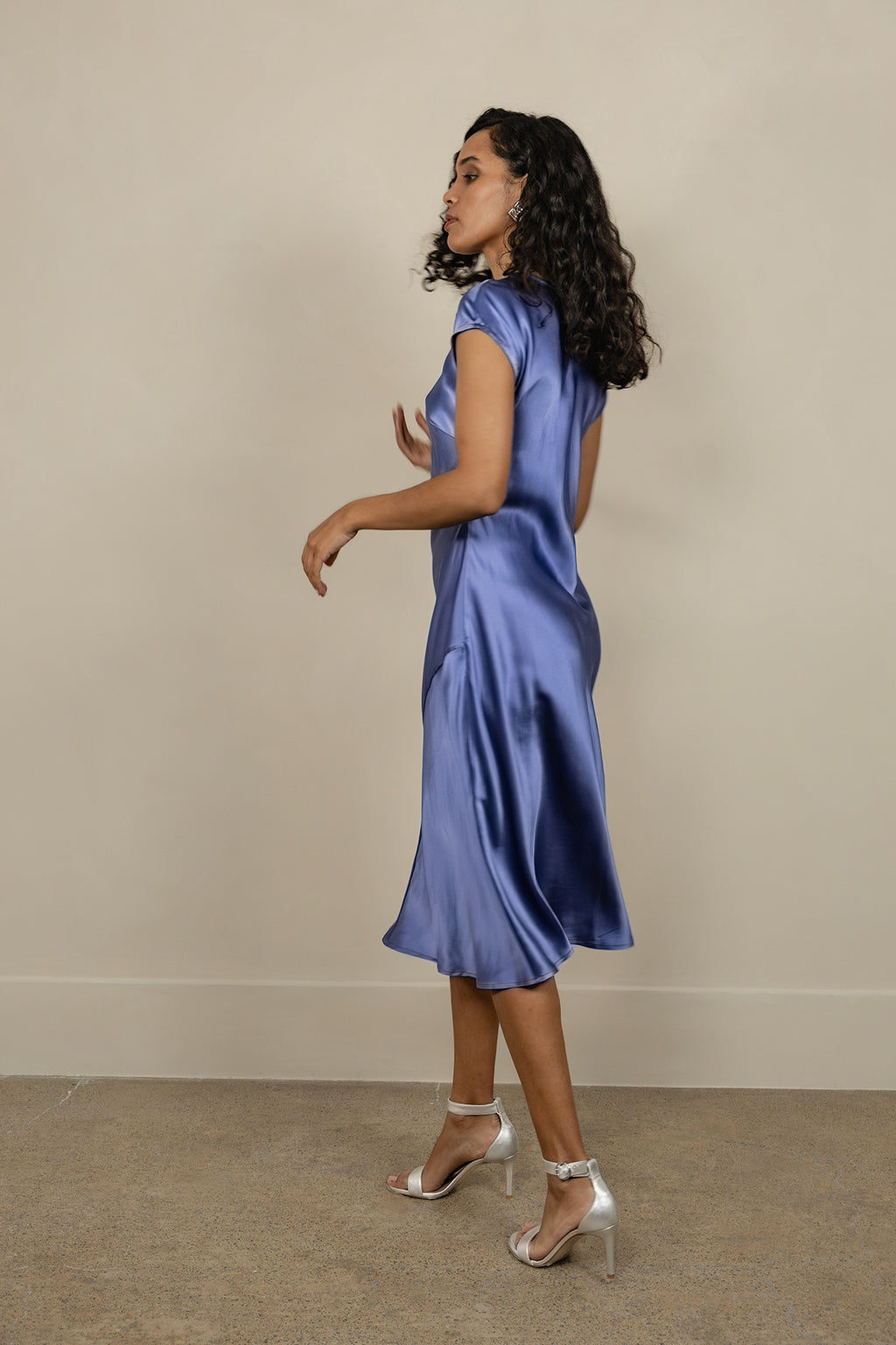 ROBE EN SOIE COUPE EN BIAIS CHLOE 