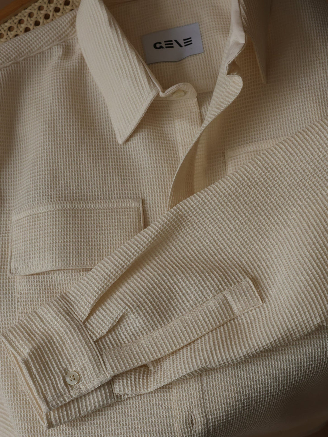 GENE - The Cove Cotton Pique Shirt - Fashion Roots