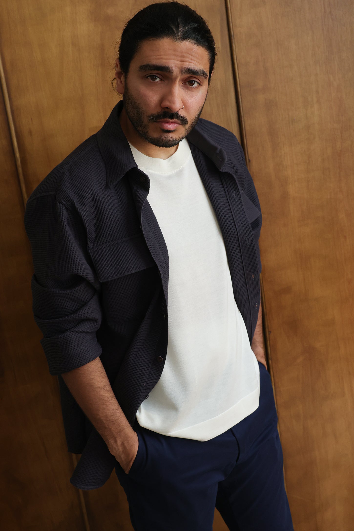 Midnight Blue Jude Cotton Trousers