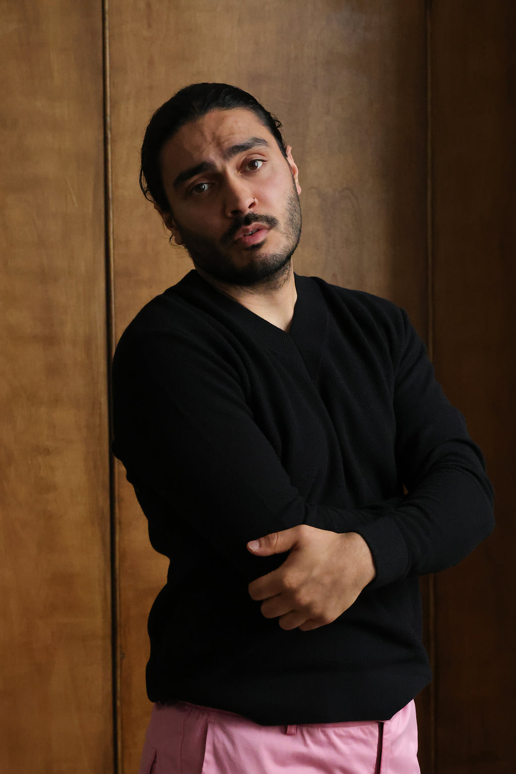 Noir Frame V-Neck Sweater