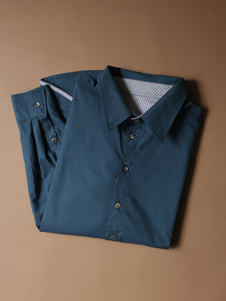 GENE - The Organic Cotton Line Shirt — Slate Blue - Fashion Roots