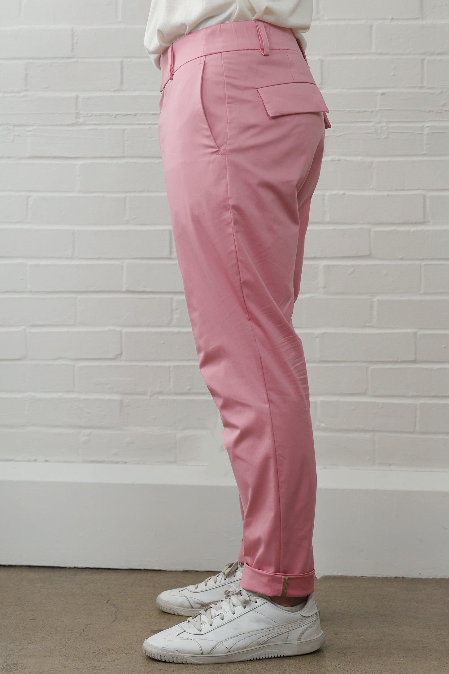 GENE - Pink Jude Cotton Trousers