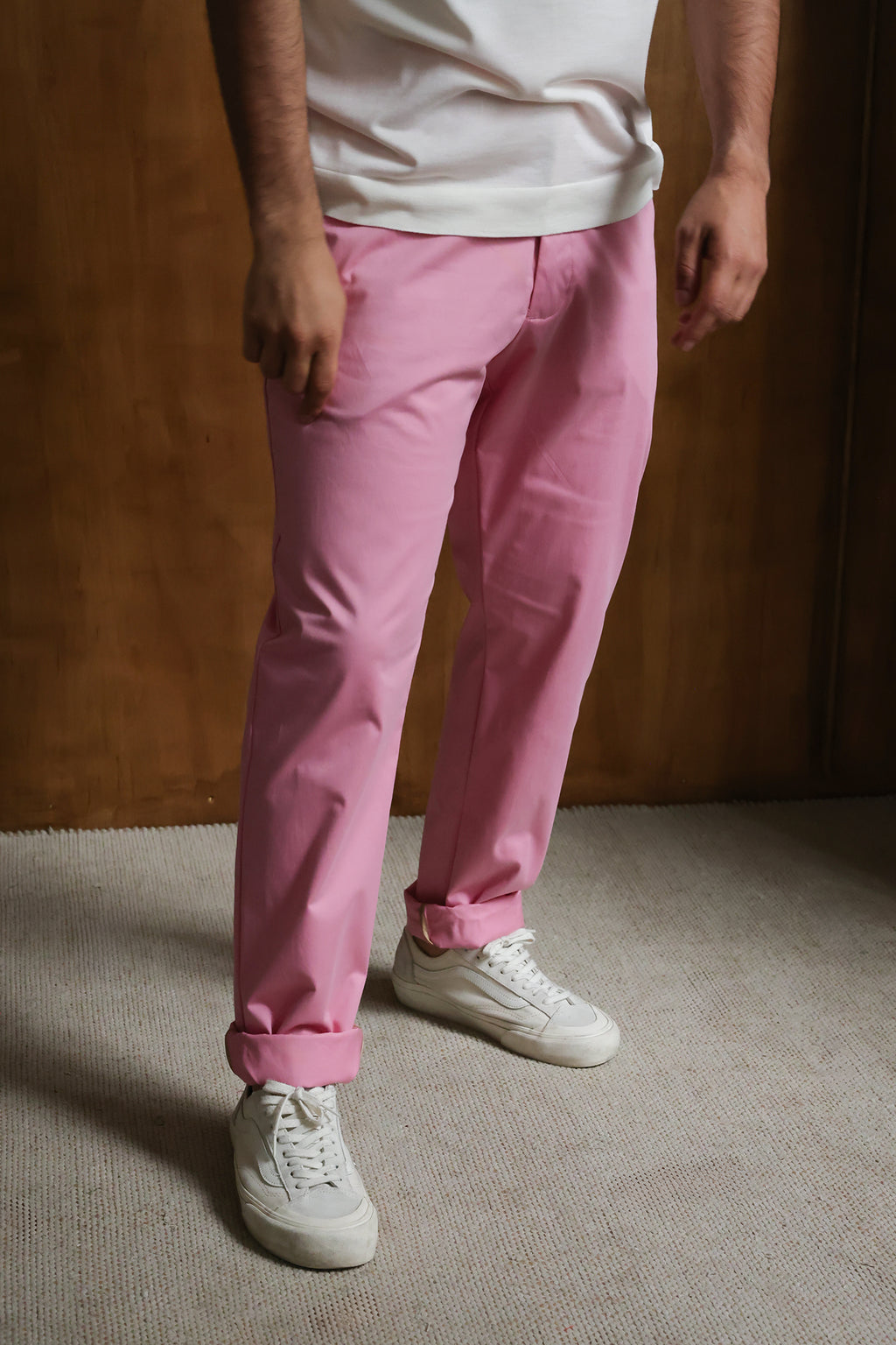 GENE - Pink Jude Cotton Trousers