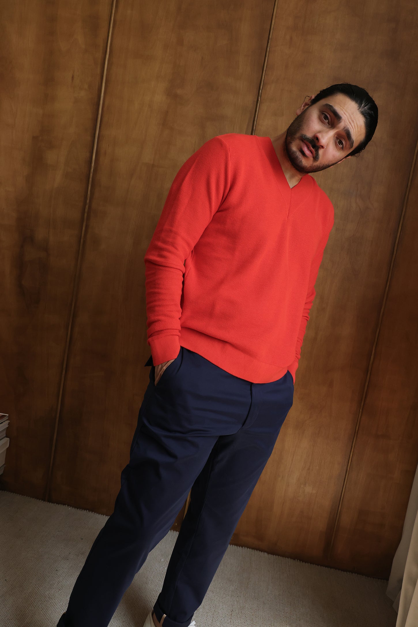 GENE - Midnight Blue Jude Cotton Trousers